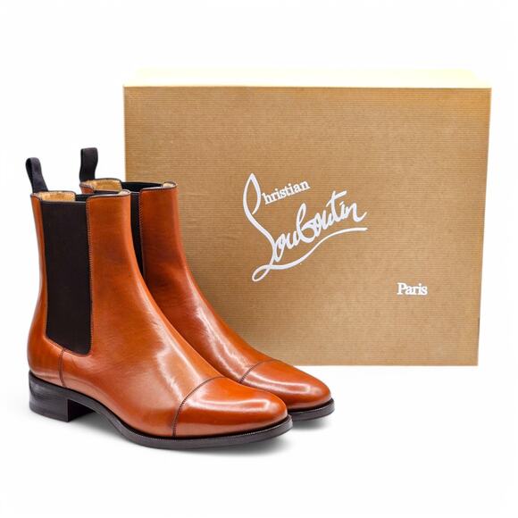Christian Louboutin Antonio Chelsea Boots - Leather - Brown - EU 41 / US 8 $1350